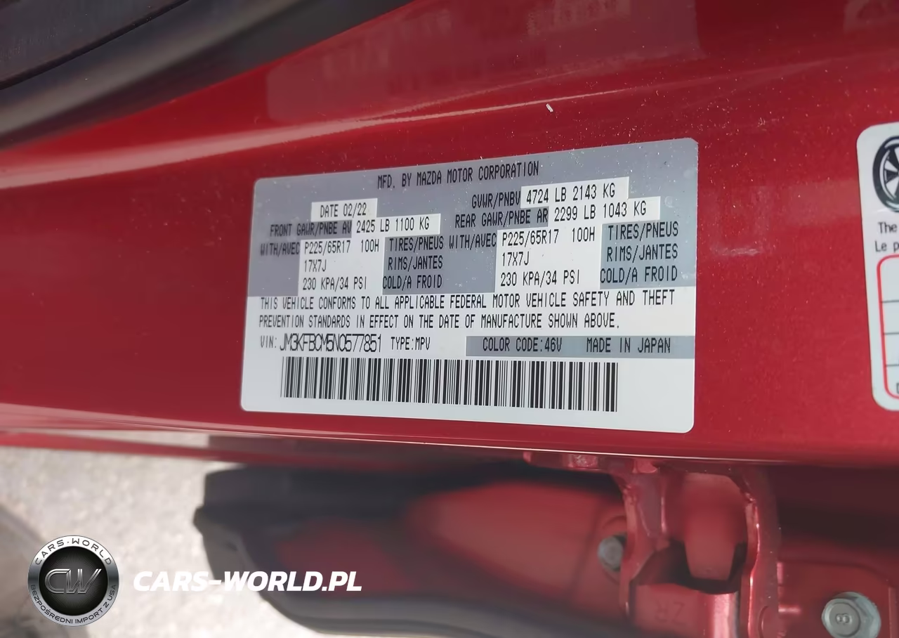 2022 Mazda Cx-5 2.5 S Preferred VIN:JM3KFBCM5N0577851 - 9