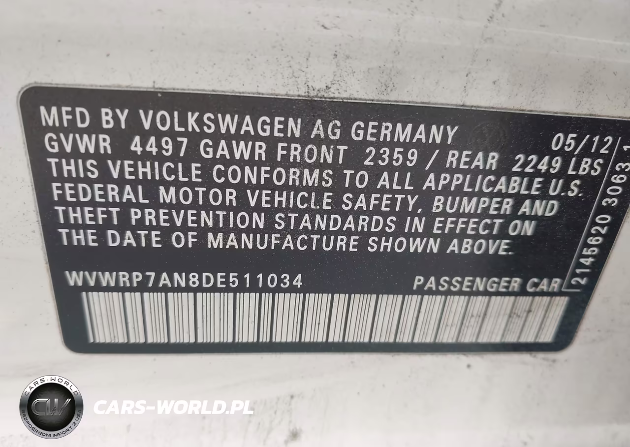 2013 Volkswagen Cc 2.0T Lux VIN:WVWRP7AN8DE511034 - 9
