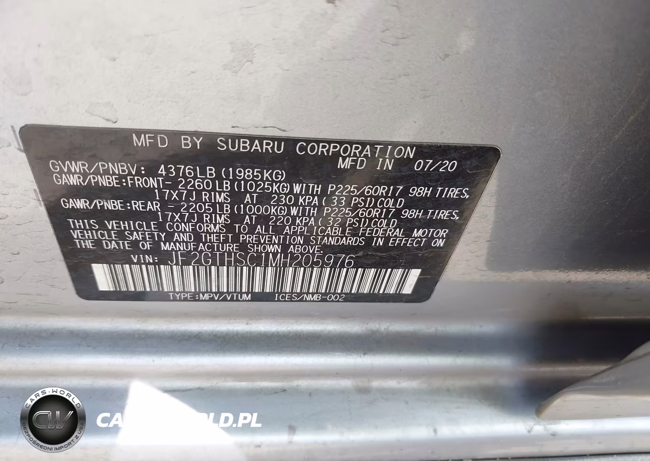 2021 Subaru Crosstrek Sport VIN:JF2GTHSC1MH205976 - 9