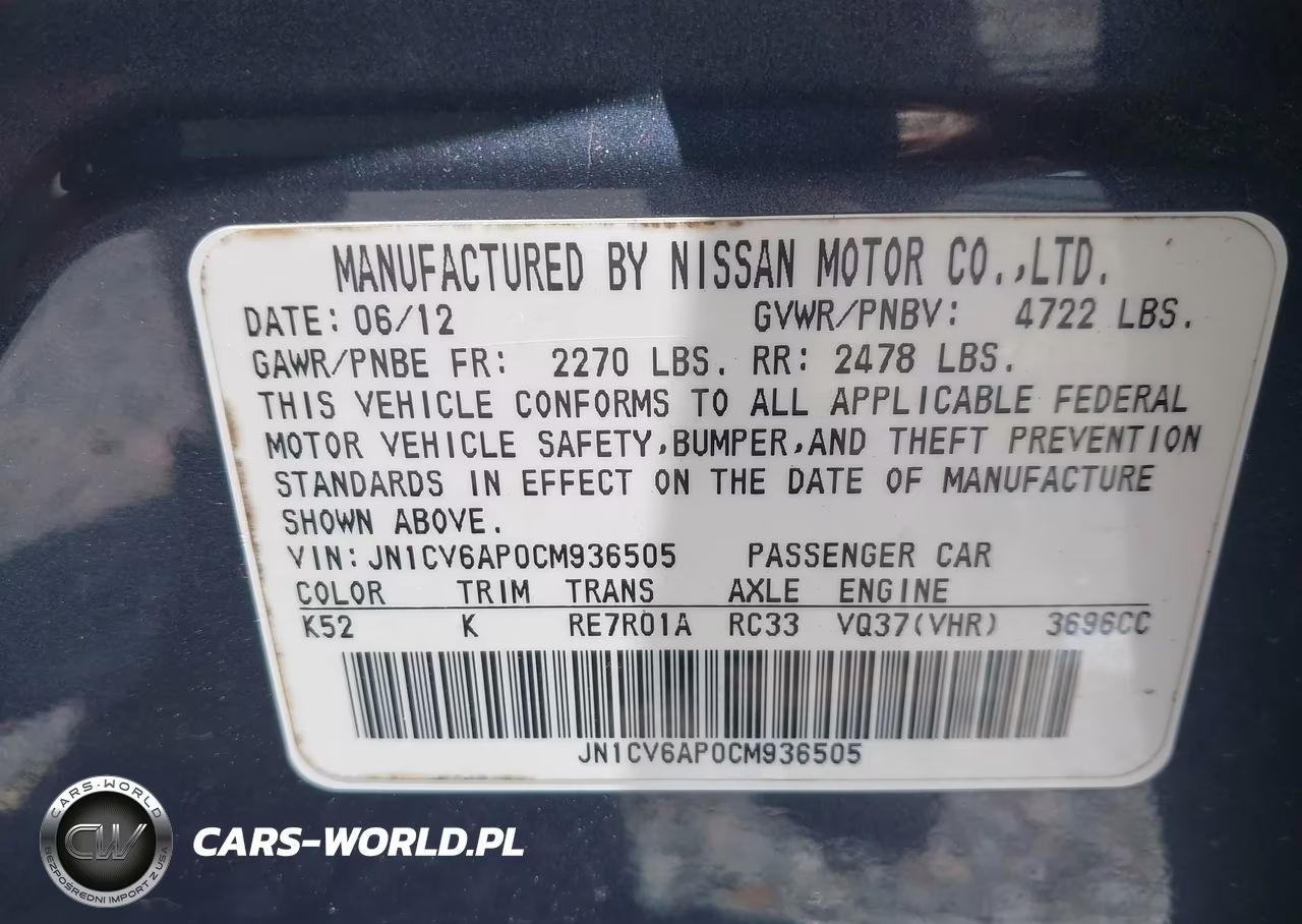 2012 Infiniti G37 Journey VIN:JN1CV6AP0CM936505 - 9