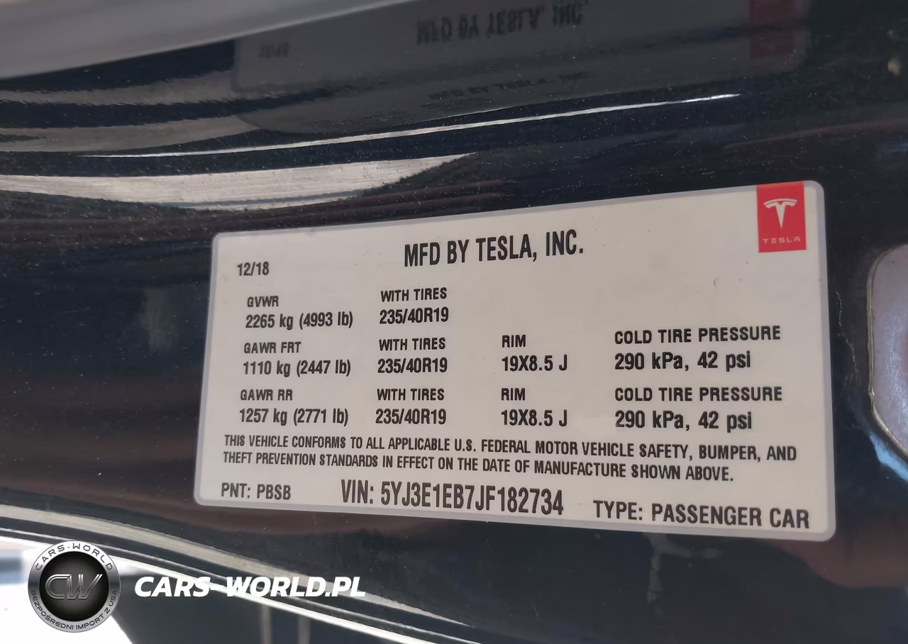 2018 Tesla Model 3 Long Range-Performance VIN:5YJ3E1EB7JF182734 - 9