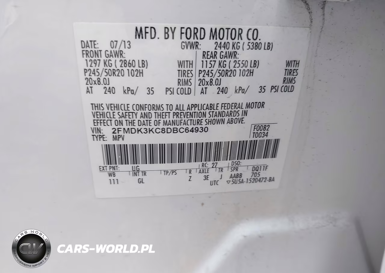 2013 Ford Edge Limited VIN:2FMDK3KC8DBC64930 - 9