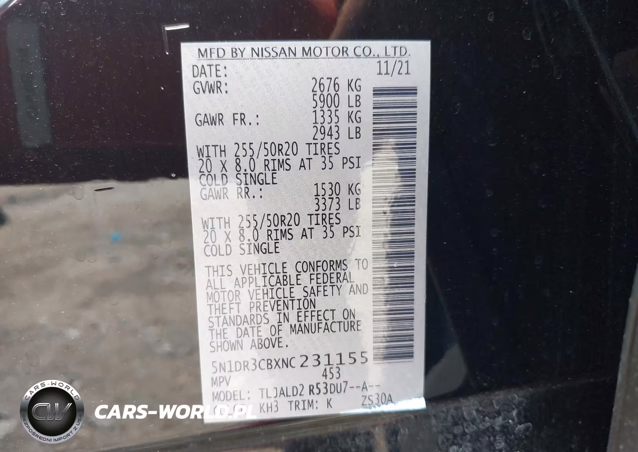 2022 Nissan Pathfinder Sl 2Wd VIN:5N1DR3CBXNC231155 - 9