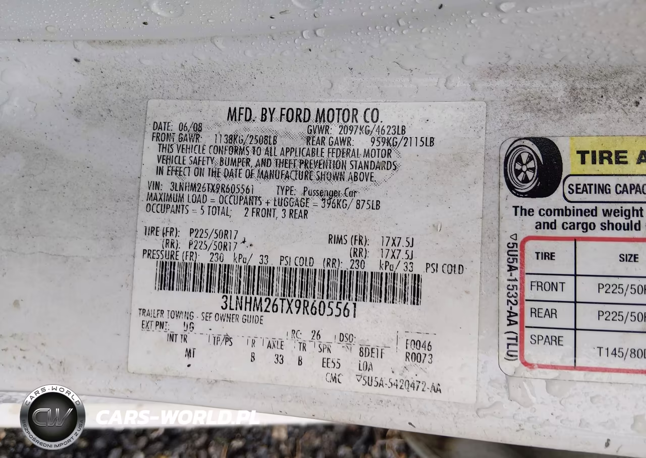 2009 Lincoln Mkz VIN:3LNHM26TX9R605561 - 9