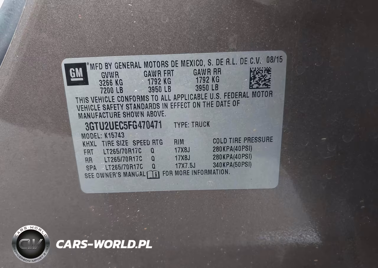 2015 GMC Sierra 1500 Sle VIN:3GTU2UEC5FG470471 - 9