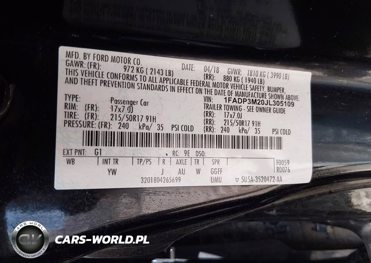 2018 Ford Focus Sel VIN:1FADP3M20JL305109 - 9