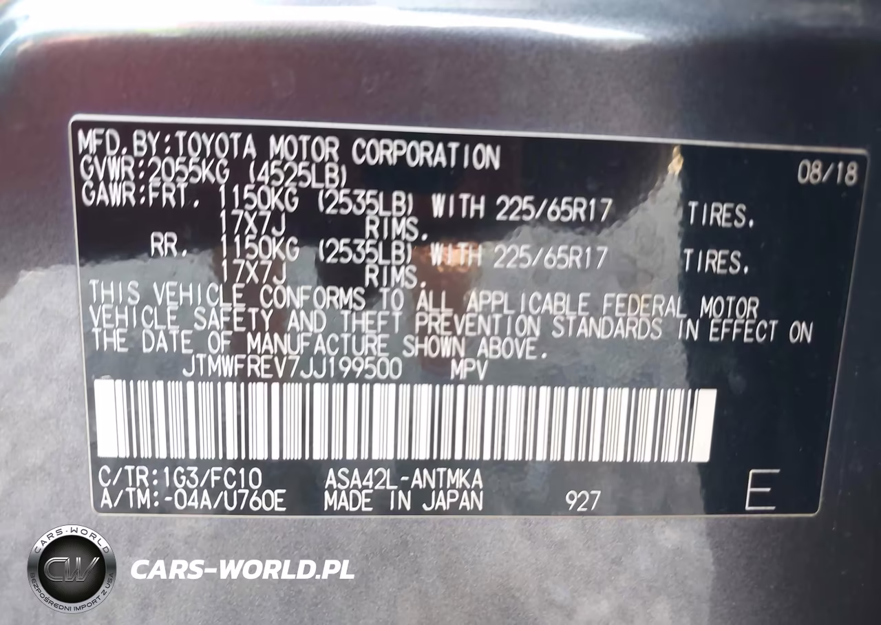 2018 Toyota Rav4 Xle VIN:JTMWFREV7JJ199500 - 9