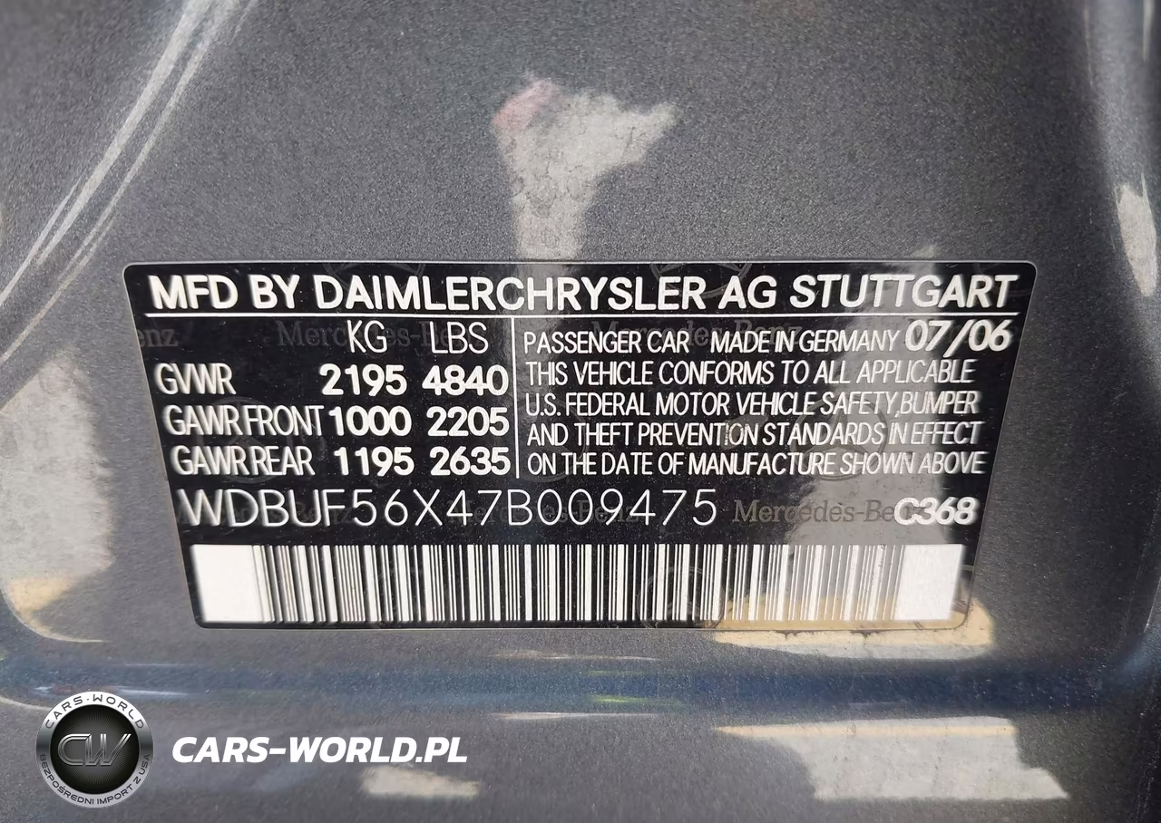2007 Mercedes-Benz E 350 VIN:WDBUF56X47B009475 - 9