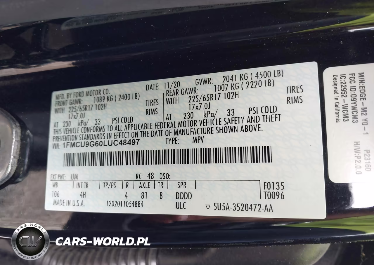 2020 Ford Escape Se VIN:1FMCU9G60LUC48497 - 9