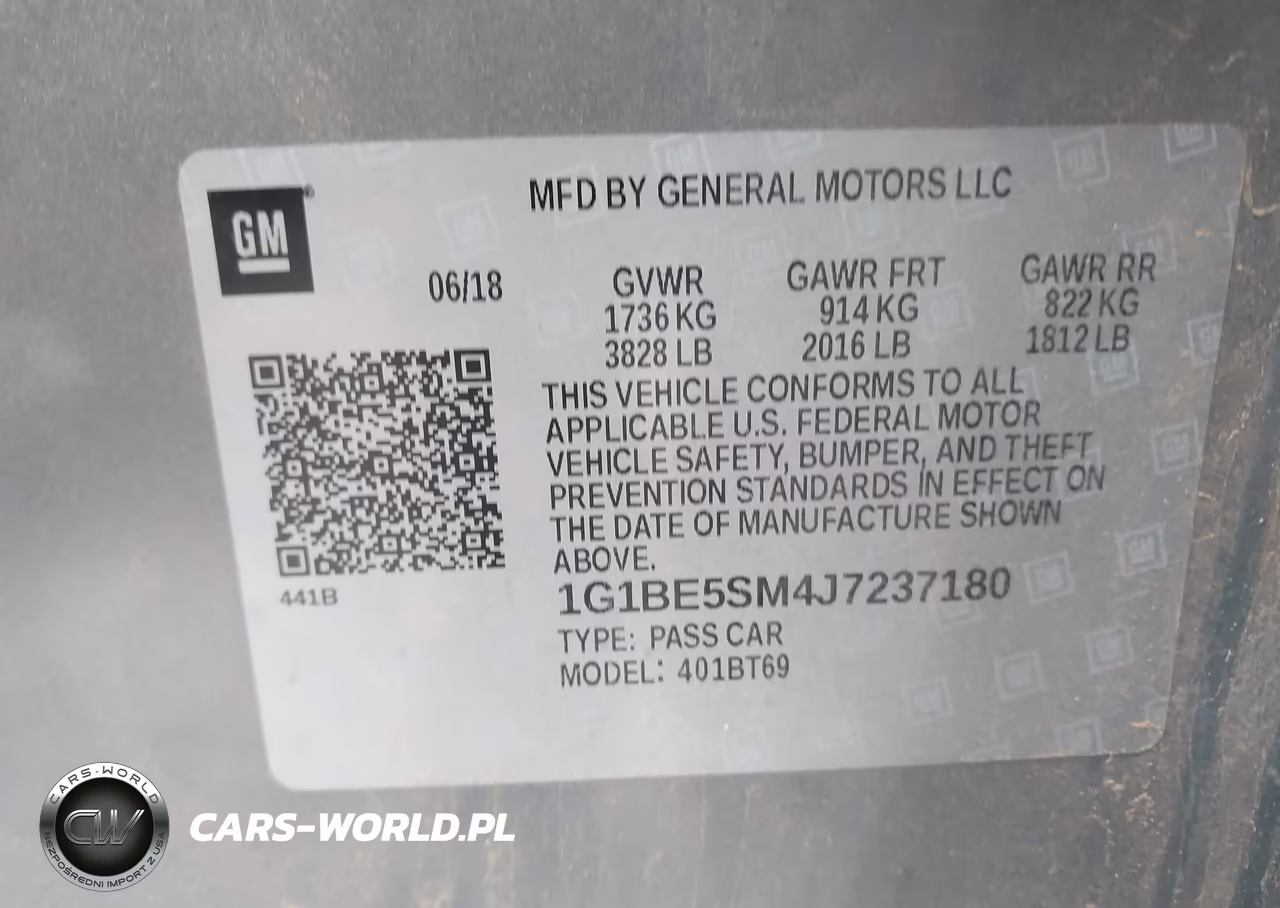 2018 Chevrolet Cruze Lt Auto VIN:1G1BE5SM4J7237180 - 9