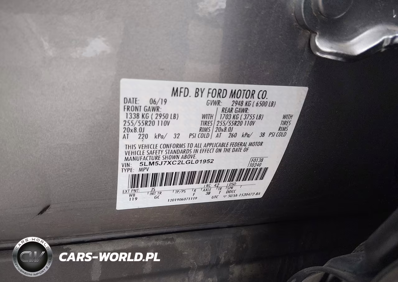 2020 Lincoln Aviator Reserve VIN:5LM5J7XC2LGL01952 - 9