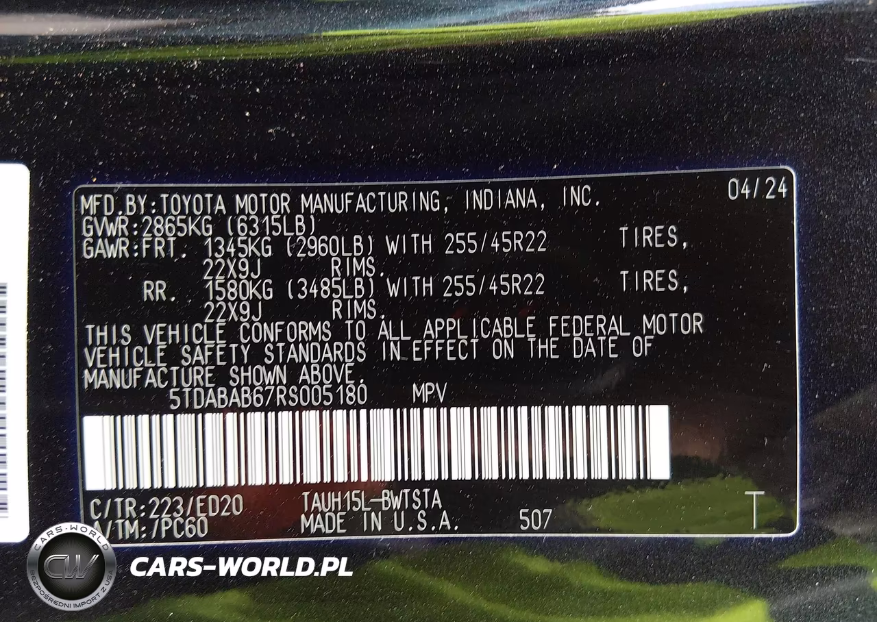 2024 Lexus Tx 500H F Sport Premium VIN:5TDABAB67RS005180 - 9