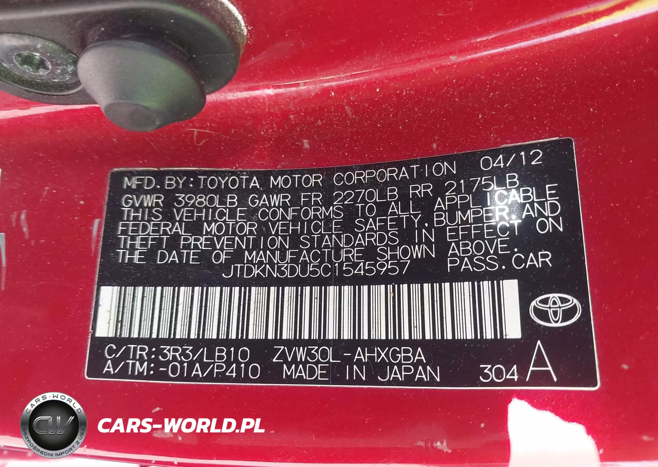 2012 Toyota Prius Four VIN:JTDKN3DU5C1545957 - 9
