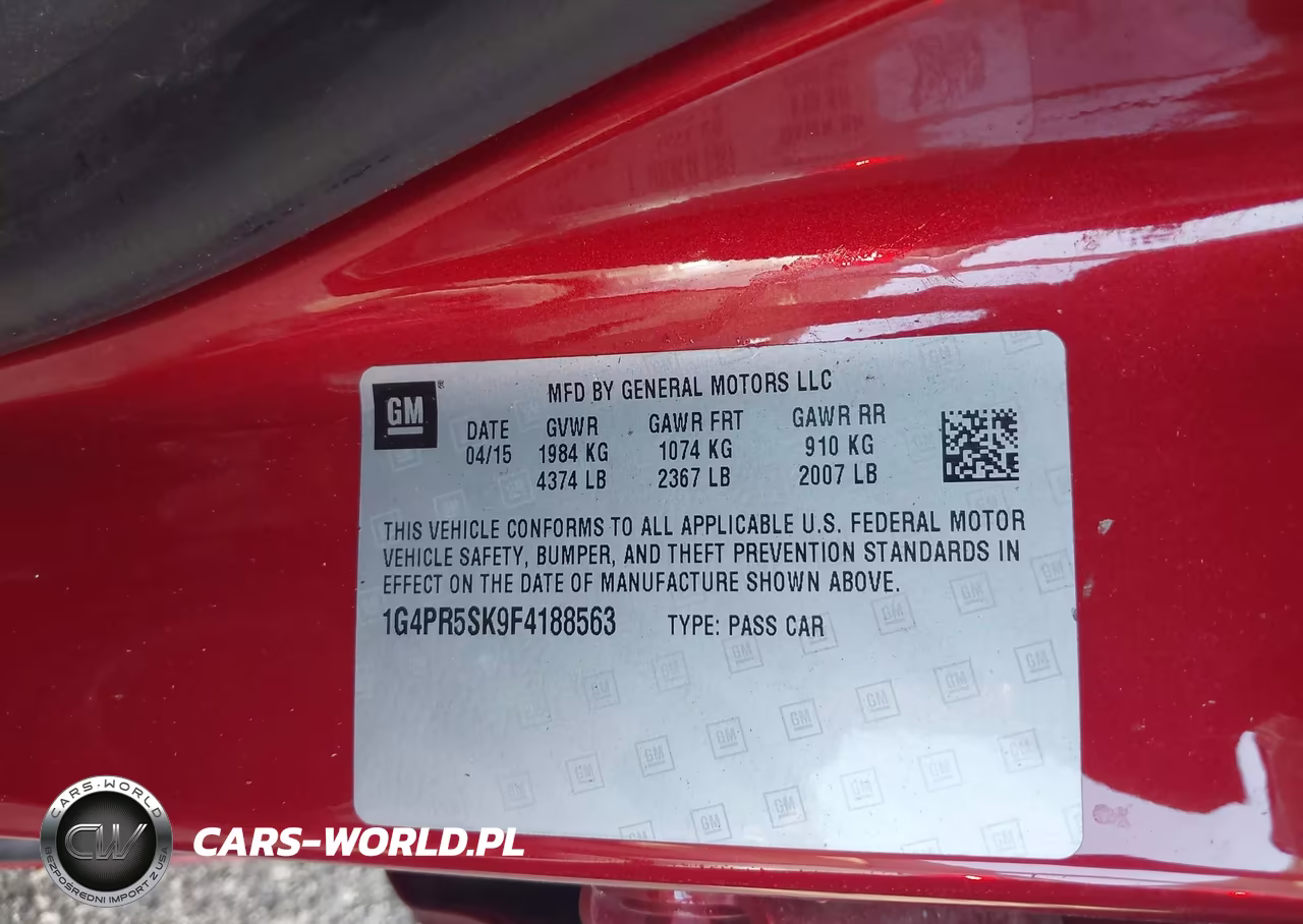 2015 Buick Verano Convenience Group VIN:1G4PR5SK9F4188563 - 9