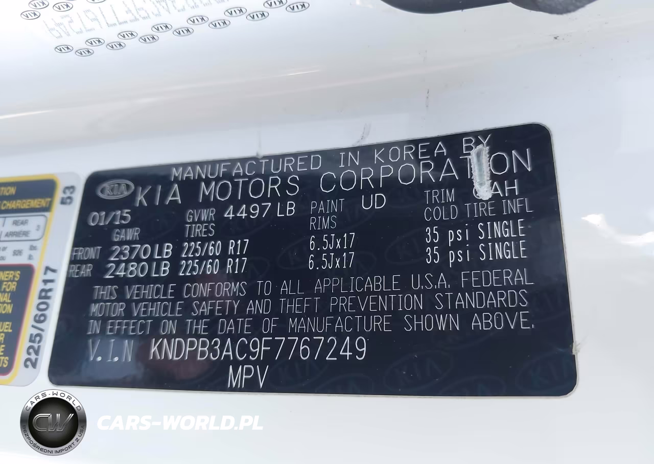 2015 Kia Sportage Lx VIN:KNDPB3AC9F7767249 - 9
