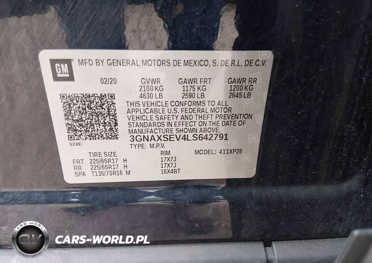 2020 Chevrolet Equinox Awd Ls VIN:3GNAXSEV4LS642791 - 9