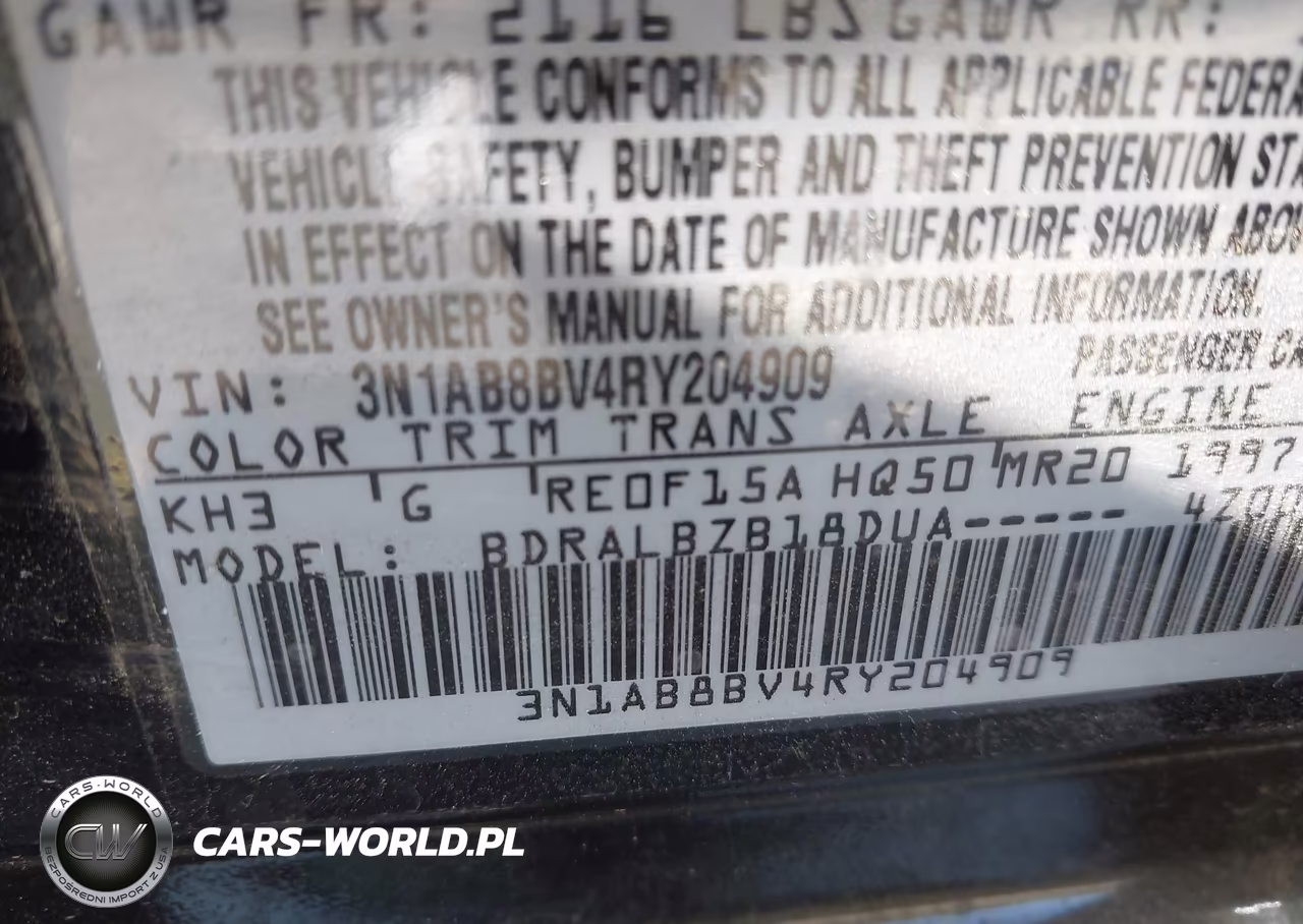 2024 Nissan Sentra S Xtronic Cvt VIN:3N1AB8BV4RY204909 - 9