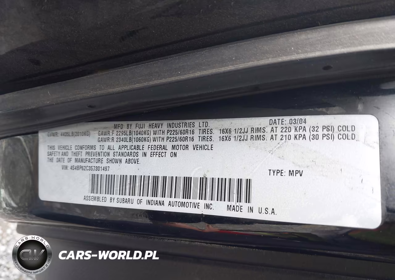 2005 Subaru Outback 2.5I Limited VIN:4S4BP62C357301497 - 9