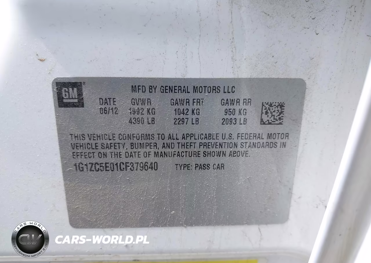 2012 Chevrolet Malibu 1Lt VIN:1G1ZC5E01CF379640 - 9