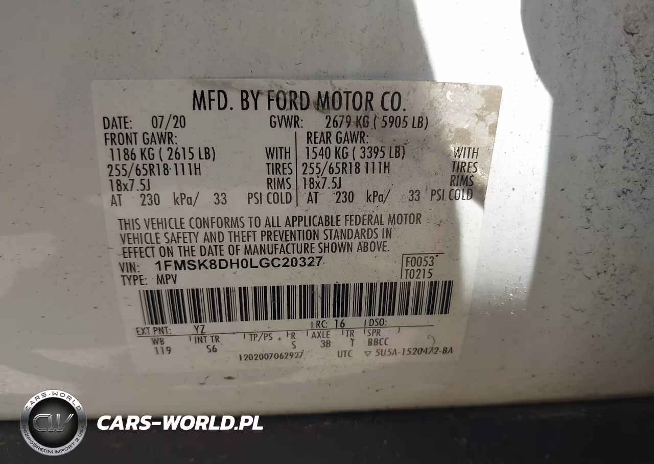 2020 Ford Explorer Xlt VIN:1FMSK8DH0LGC20327 - 9