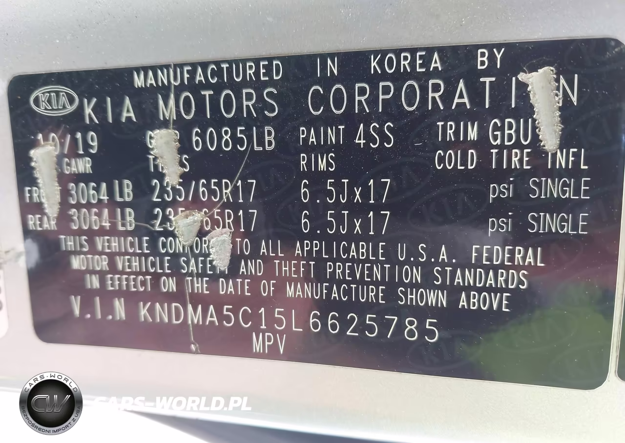 2020 Kia Sedona L VIN:KNDMA5C15L6625785 - 9