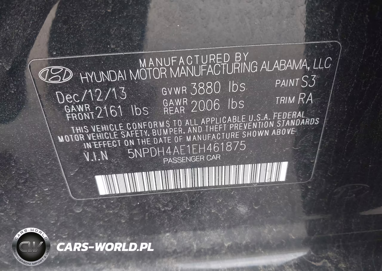 2014 Hyundai Elantra Se VIN:5NPDH4AE1EH461875 - 9