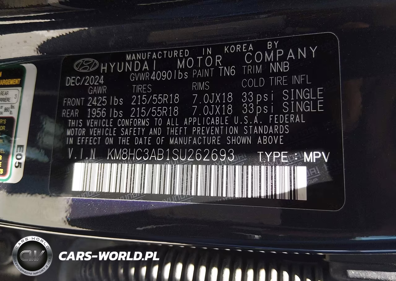 2025 Hyundai Kona Sel Convenience VIN:KM8HC3AB1SU262693 - 9