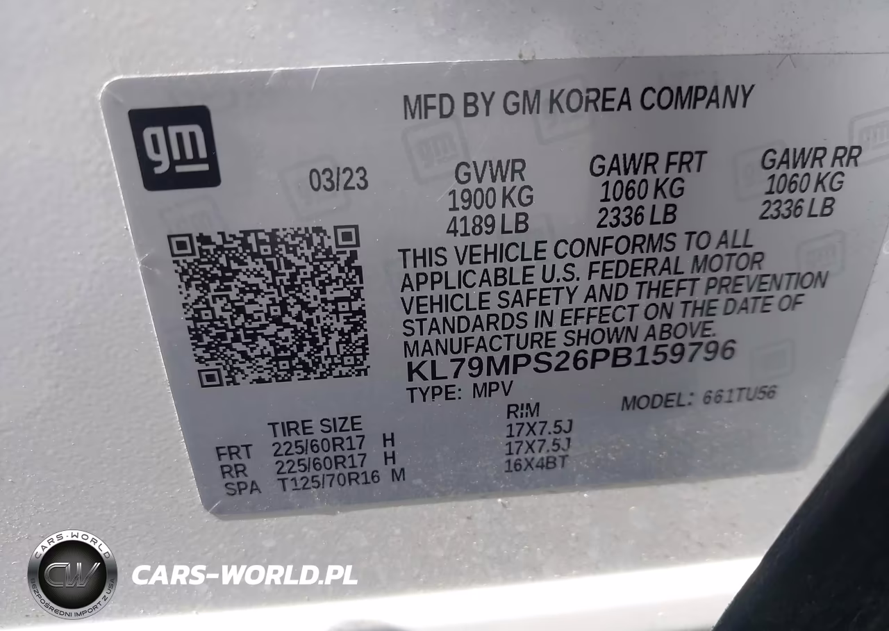 2023 Chevrolet Trailblazer Fwd Lt VIN:KL79MPS26PB159796 - 9