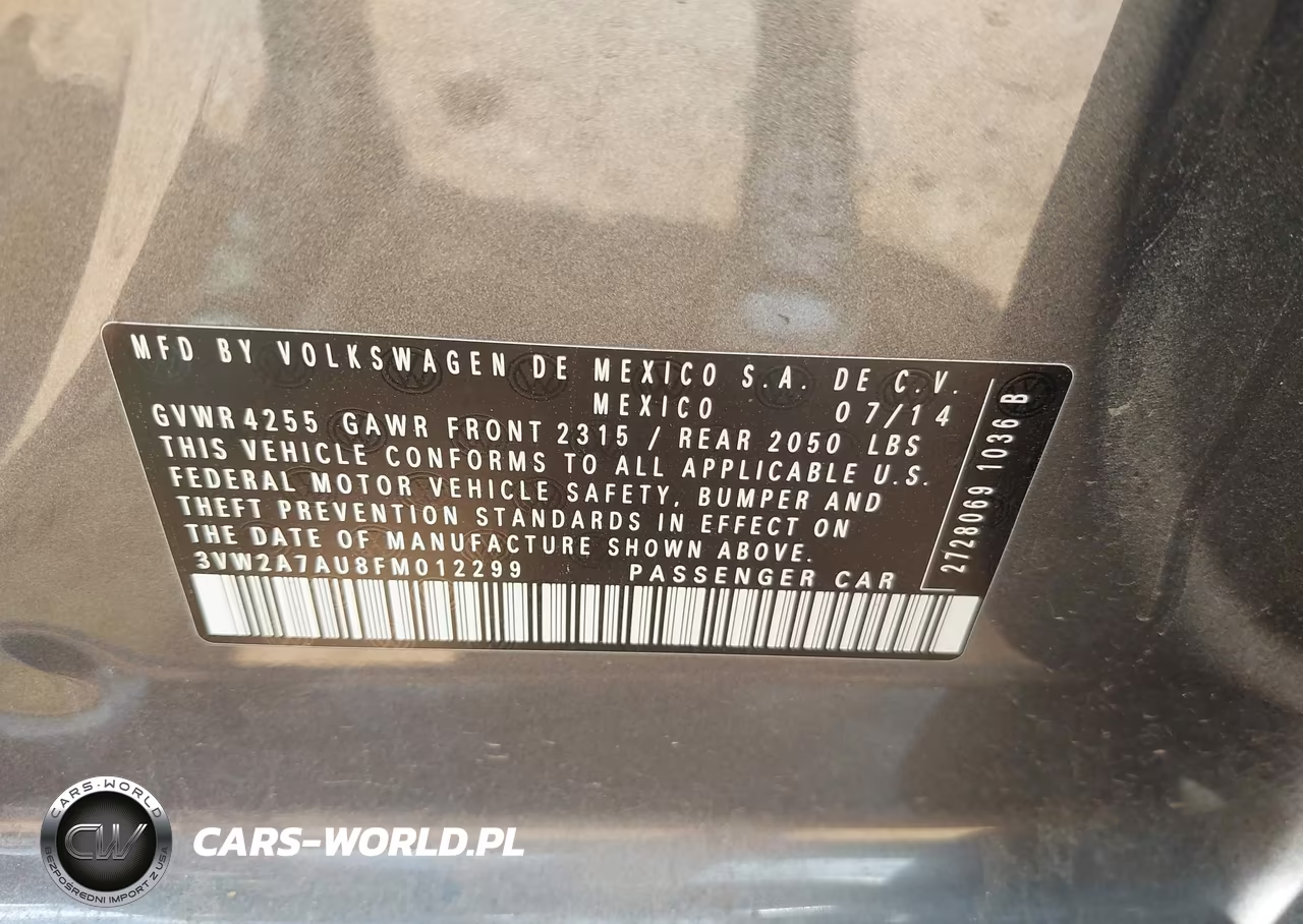 2015 Volkswagen Golf Tdi Sel 4-Door VIN:3VW2A7AU8FM012299 - 9