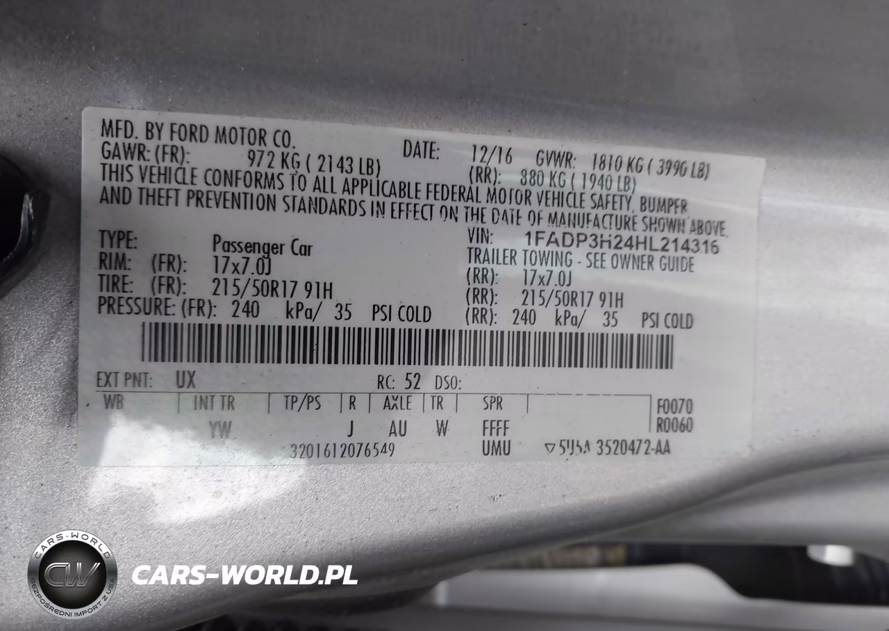 2017 Ford Focus Sel VIN:1FADP3H24HL214316 - 9