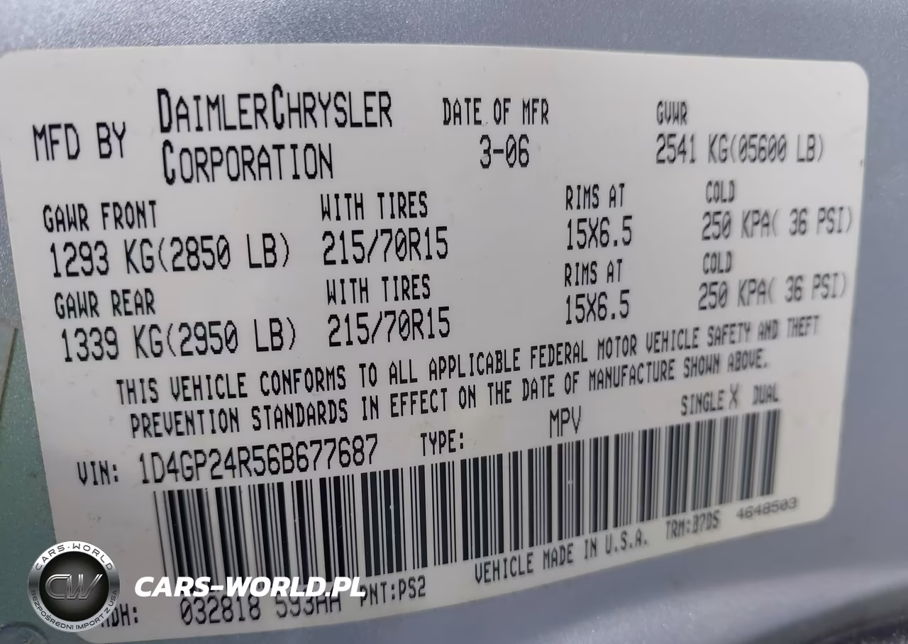 2006 Dodge Grand Caravan Se VIN:1D4GP24R56B677687 - 9