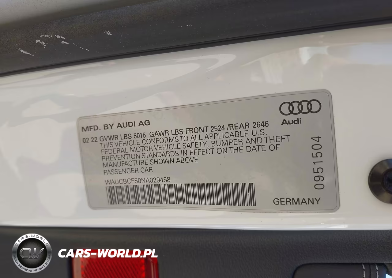 2022 Audi A5 Sportback Premium Plus 40 Tfsi Quattro S Tronic VIN:WAUCBCF50NA029458 - 9