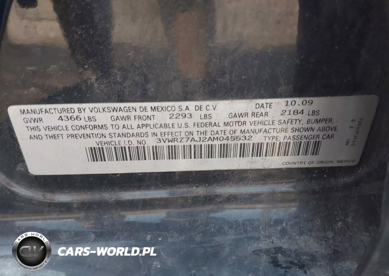2010 Volkswagen Jetta Se VIN:3VWRZ7AJ2AM045532 - 9