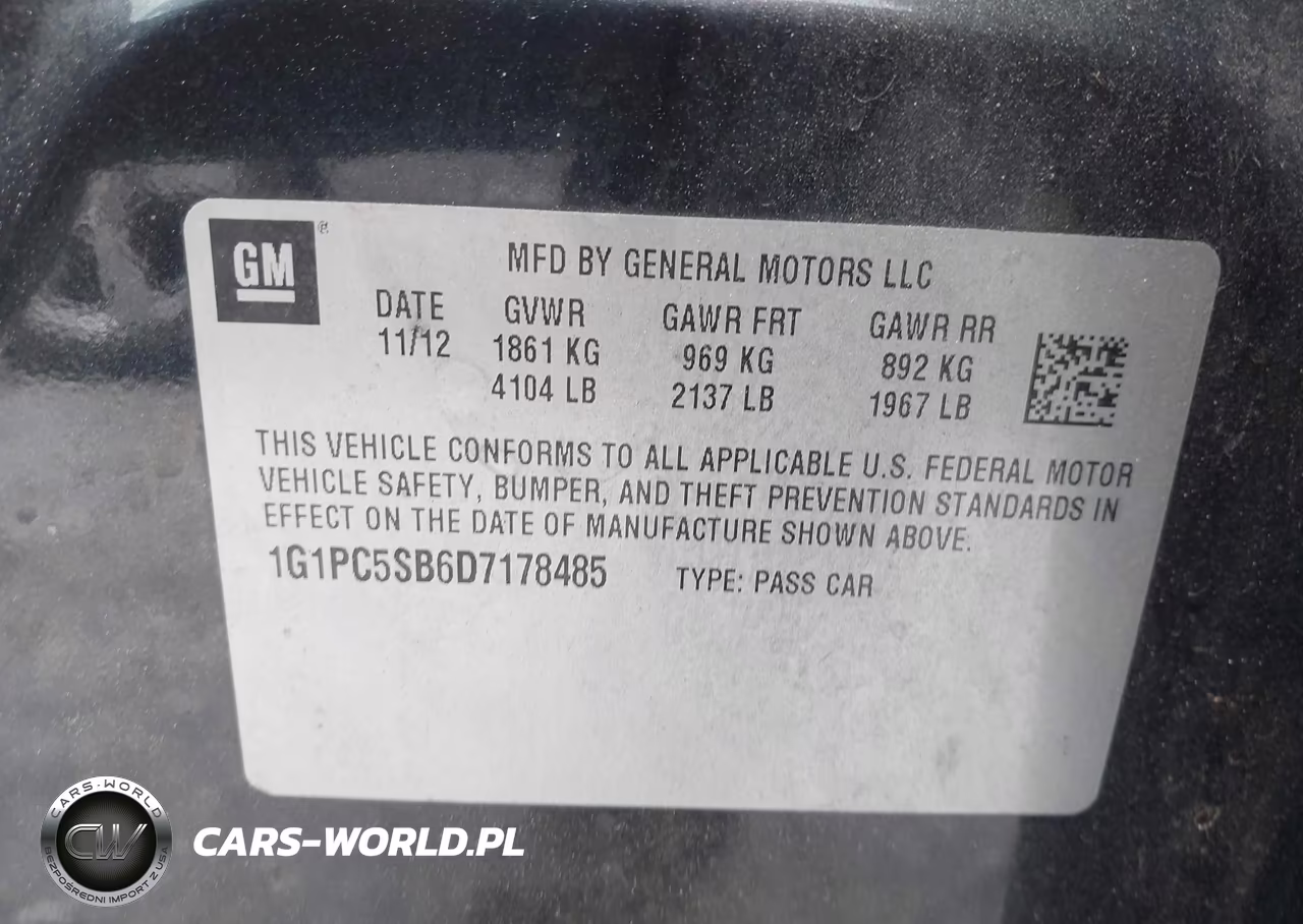 2013 Chevrolet Cruze 1Lt Auto VIN:1G1PC5SB6D7178485 - 9
