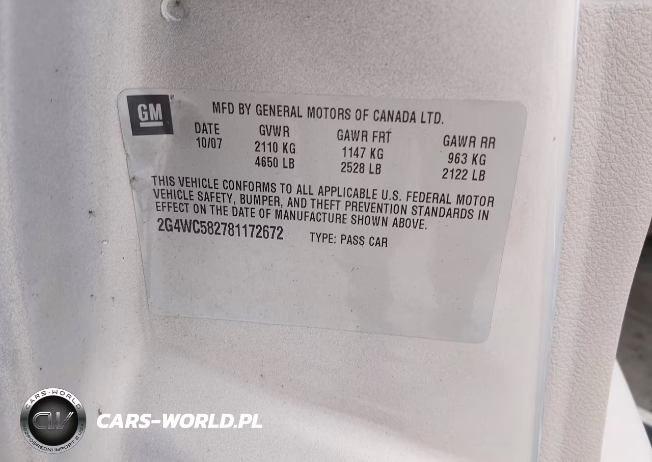2008 Buick Lacrosse Cx VIN:2G4WC582781172672 - 9