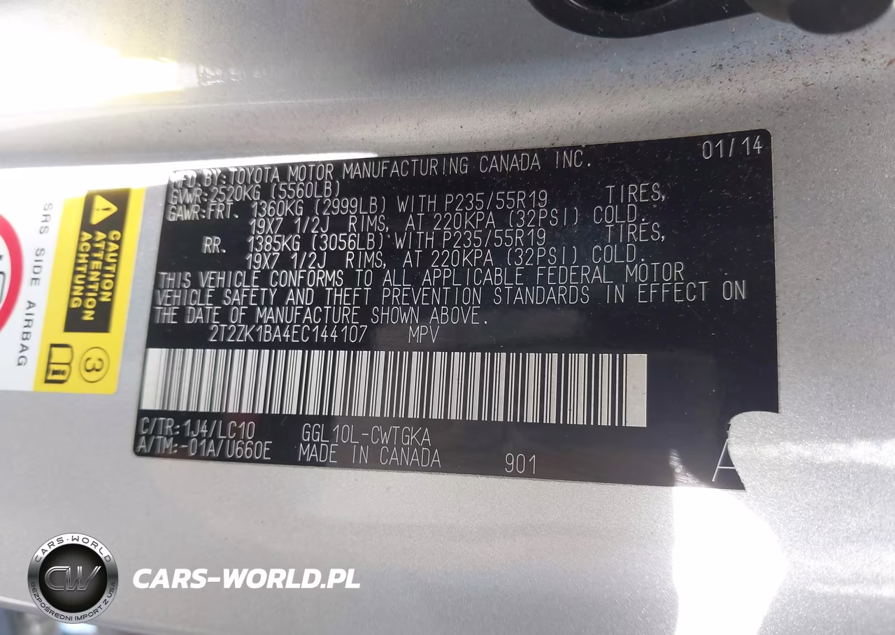 2014 Lexus Rx 350 VIN:2T2ZK1BA4EC144107 - 9