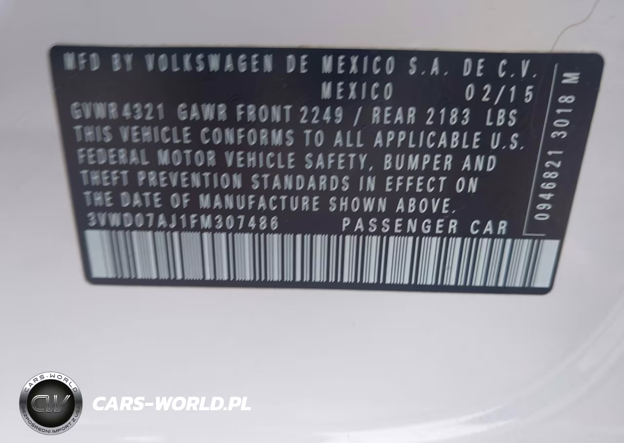 2015 Volkswagen Jetta 1.8T Se VIN:3VWD07AJ1FM307486 - 9