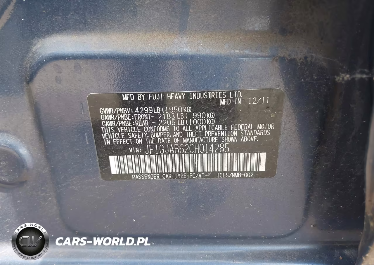 2012 Subaru Impreza 2.0I Premium VIN:JF1GJAB62CH014285 - 9