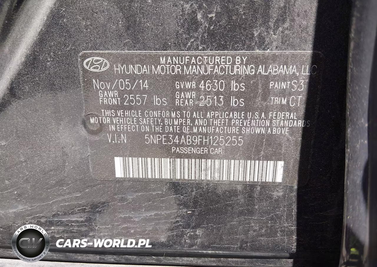 2015 Hyundai Sonata Limited 2.0T VIN:5NPE34AB9FH125255 - 9