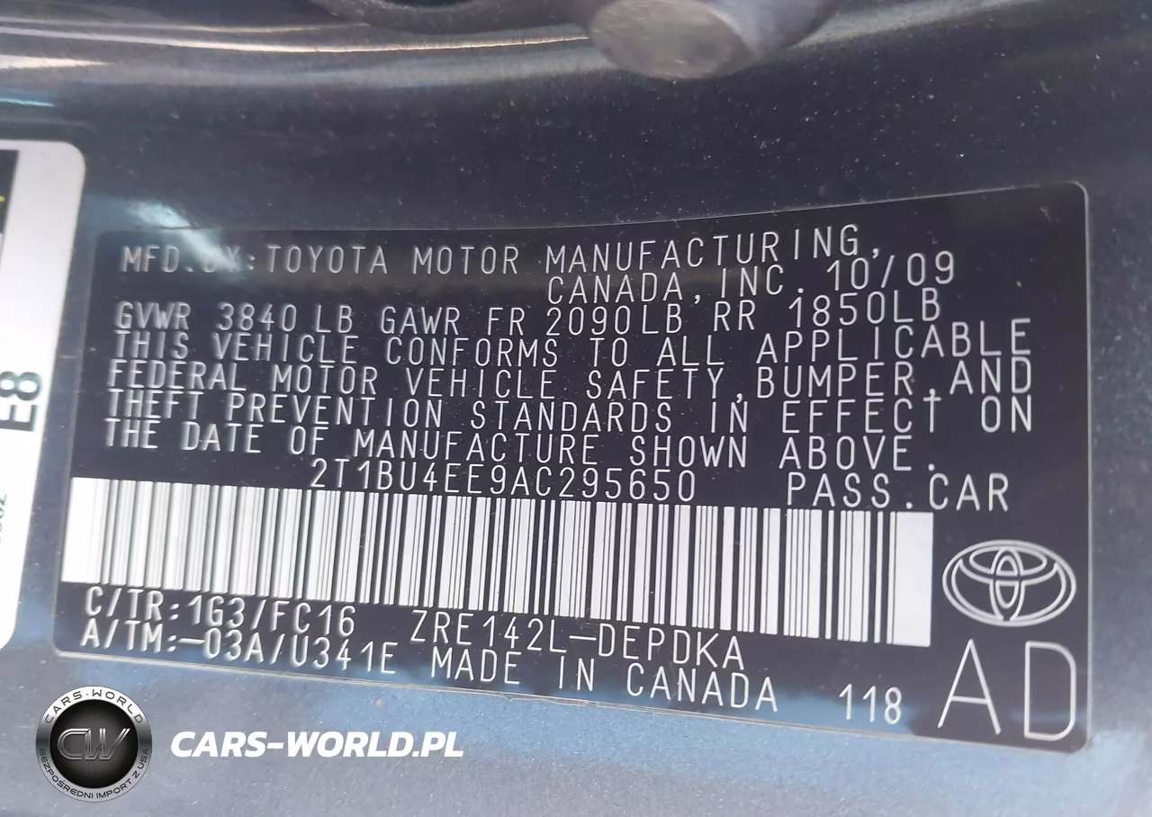 2010 Toyota Corolla Le VIN:2T1BU4EE9AC295650 - 9