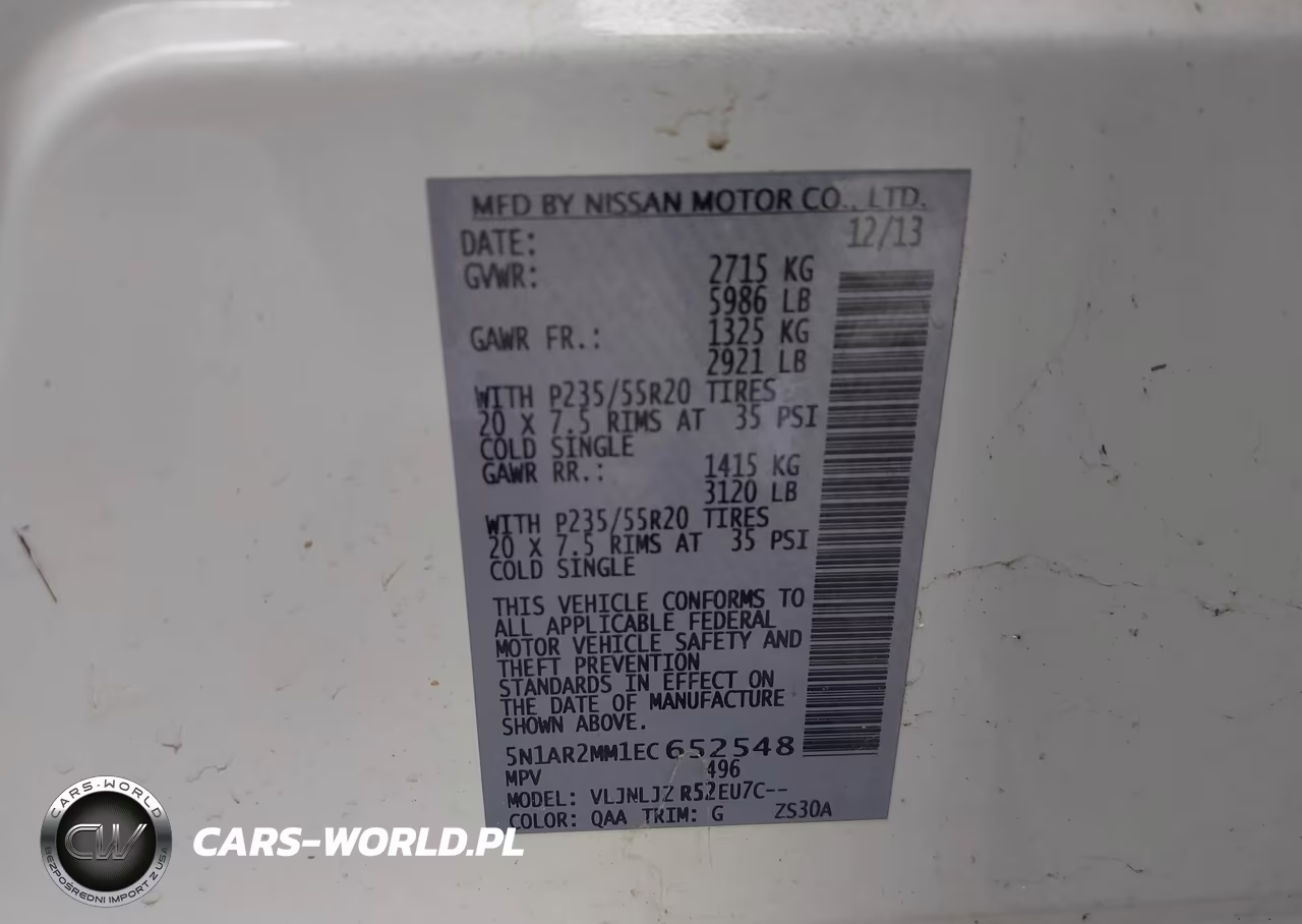 2014 Nissan Pathfinder Platinum VIN:5N1AR2MM1EC652548 - 9