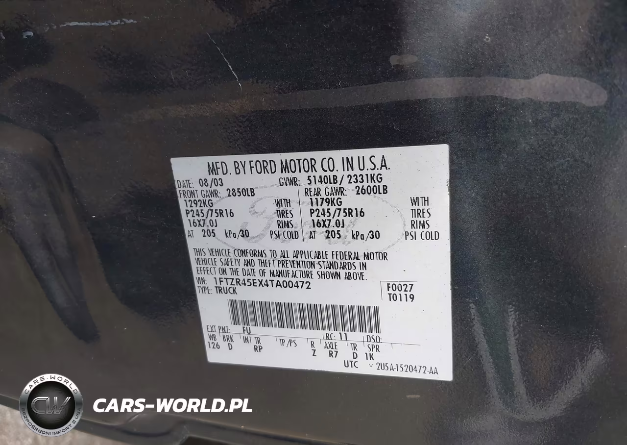 2003 Ford Ranger Super Cab VIN:1FTZR45EX4TA00472 - 9