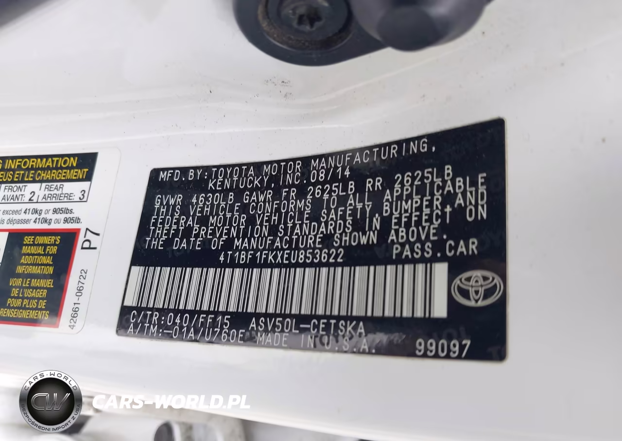 2014 Toyota Camry Se VIN:4T1BF1FKXEU853622 - 9