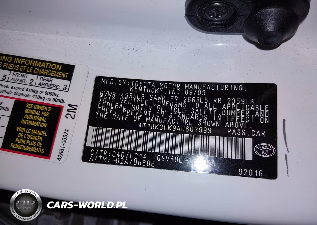 2010 Toyota Camry Se V6 VIN:4T1BK3EK9AU603999 - 9