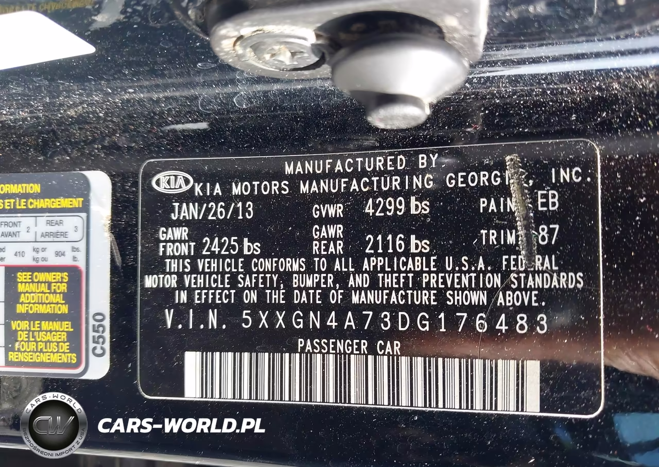 2013 Kia Optima Ex VIN:5XXGN4A73DG176483 - 9