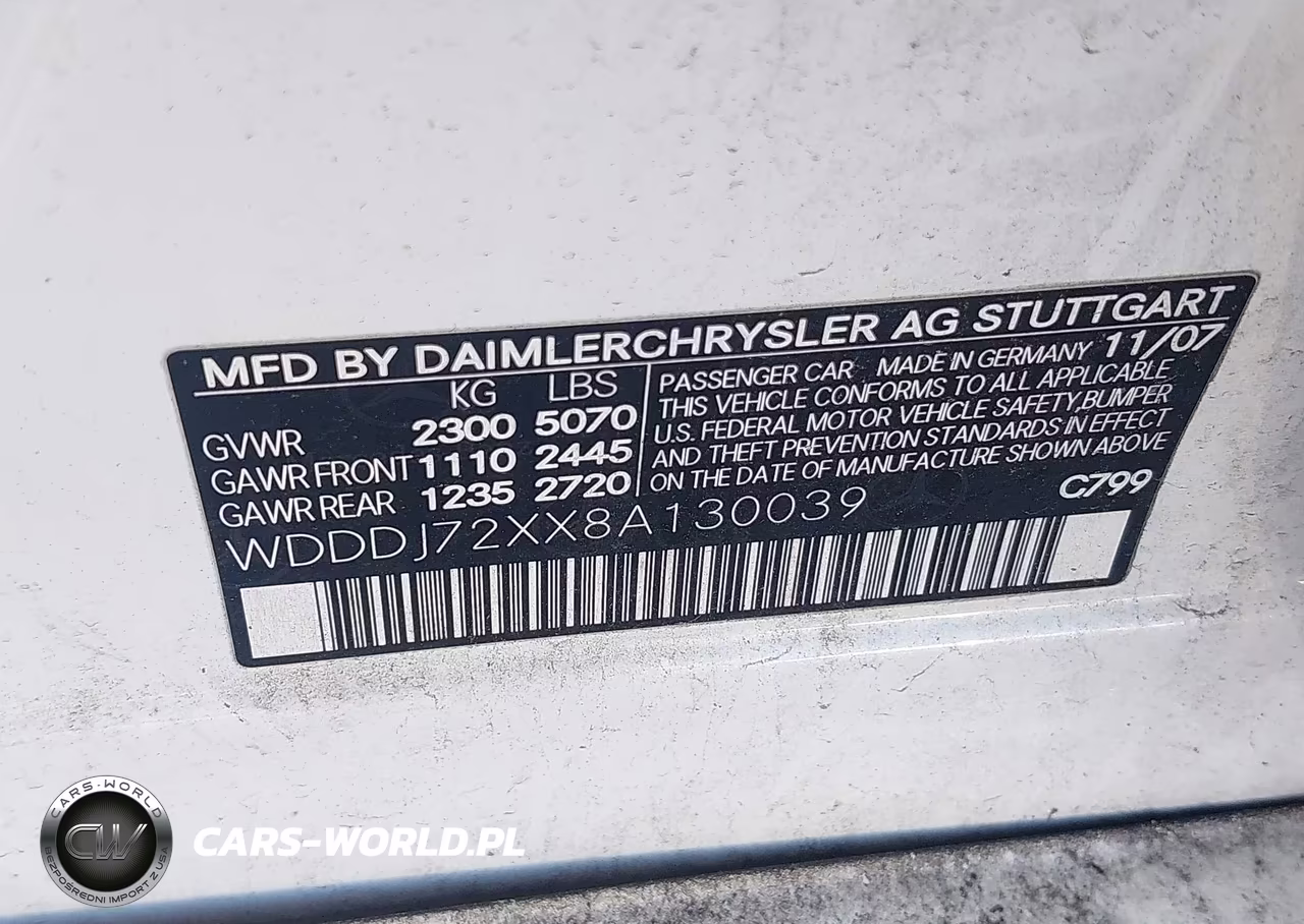 2008 Mercedes-Benz Cls 550 VIN:WDDDJ72XX8A130039 - 9