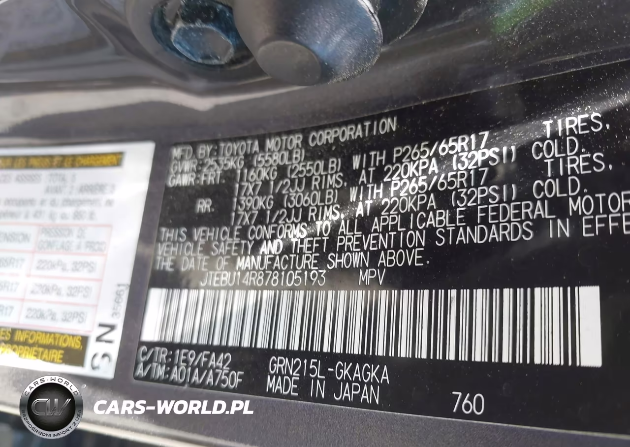 2007 Toyota 4Runner Sr5 VIN:JTEBU14R878105193 - 9