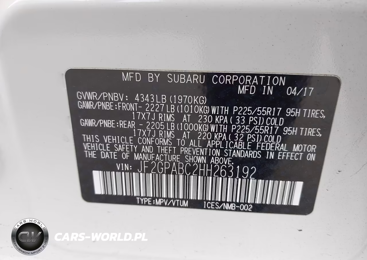2017 Subaru Crosstrek 2.0I Premium VIN:JF2GPABC2HH263192 - 9