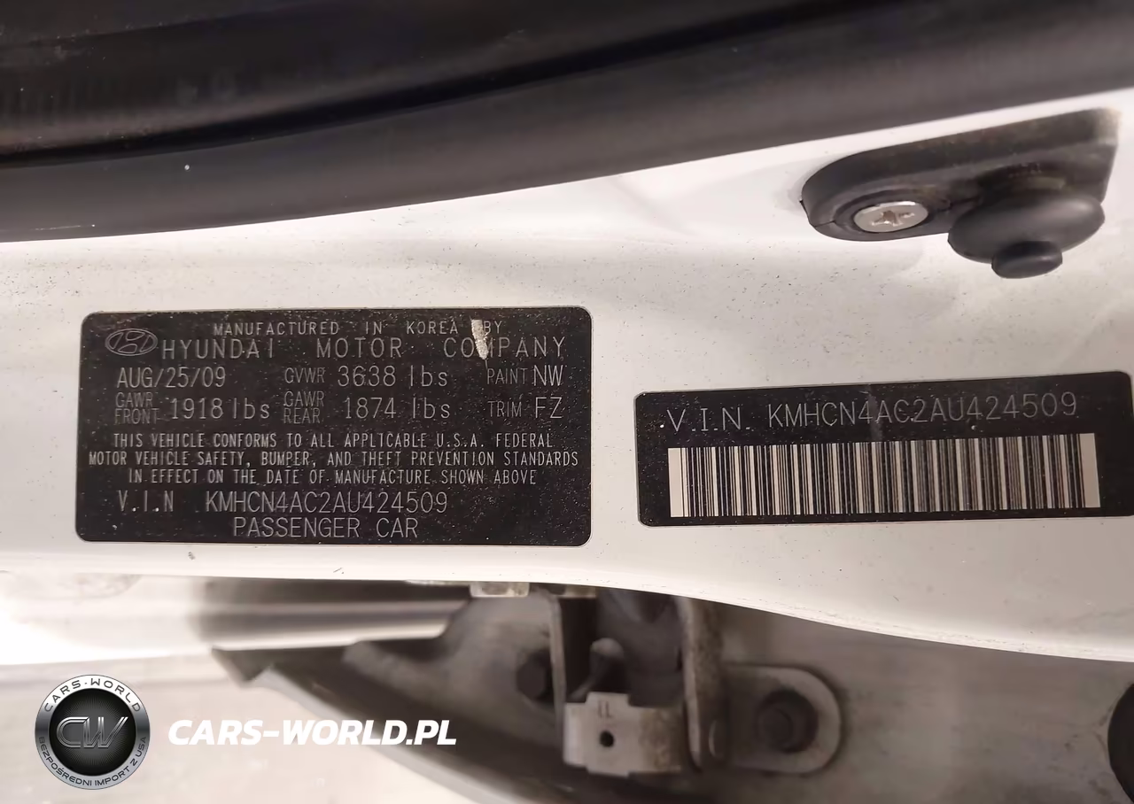 2010 Hyundai Accent Gls VIN:KMHCN4AC2AU424509 - 9