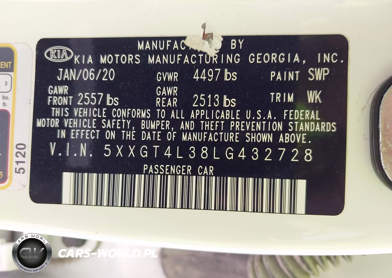 2020 Kia Optima Lx VIN:5XXGT4L38LG432728 - 9